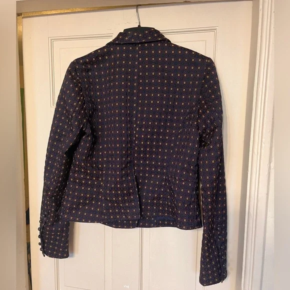 Free People Jacquard Blazer Jacket sz M - Picture 3 of 7
